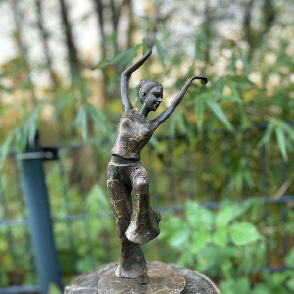 Sculpture en bronze Danseuse espagnole - Décoration de maison - Sculpture de jardin - Sculpture en bronze - 32x11x11cm - 1,7 Kg