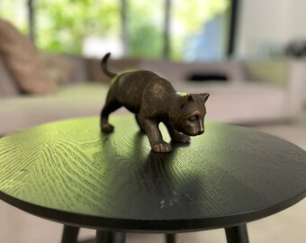 Bronze Little Cat - Garden statue - Garden decoration -13x8x23cm