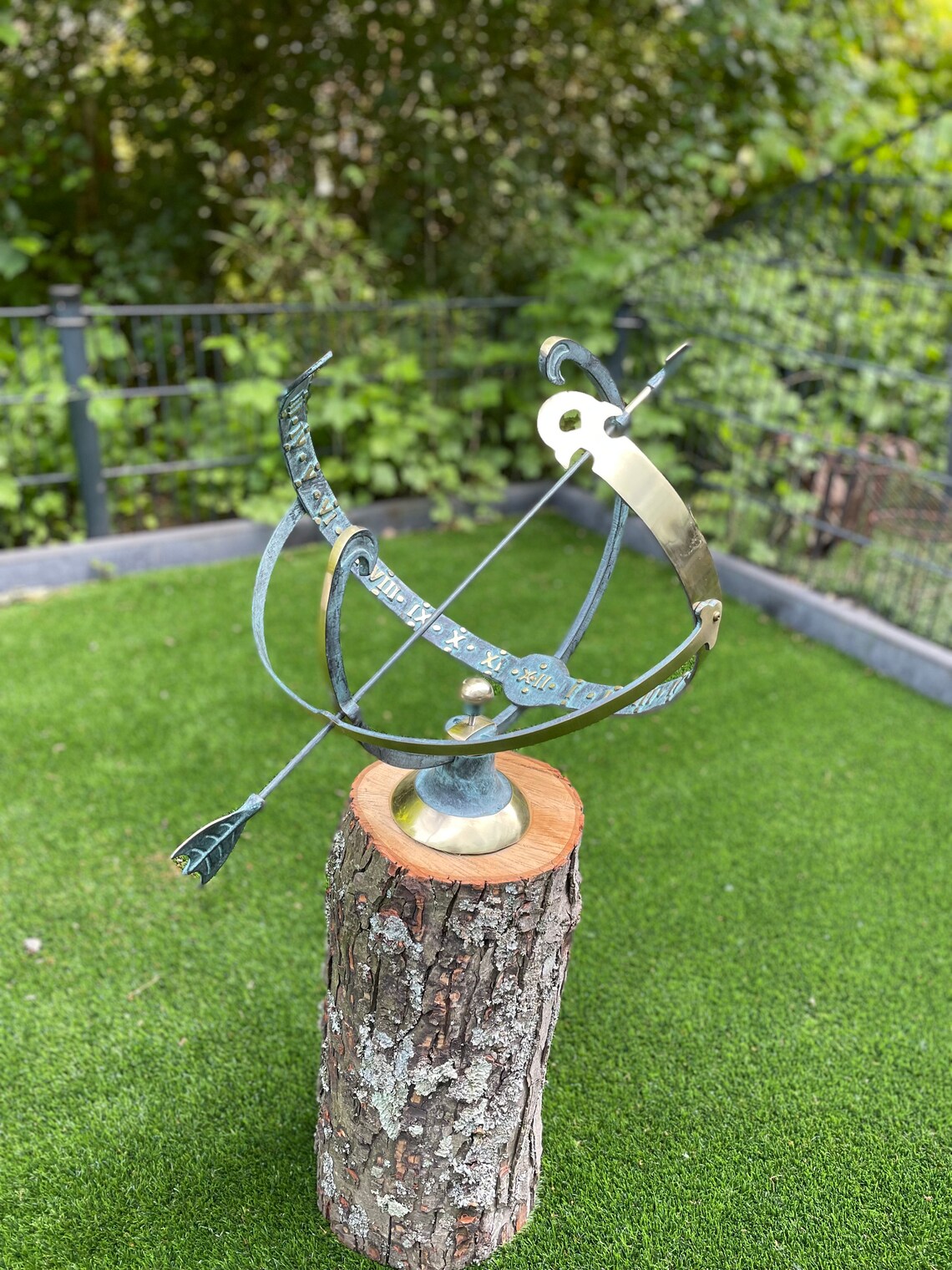 Bronze Sundial Garden Statues Bronze Statue 45x55x40cm Etsy