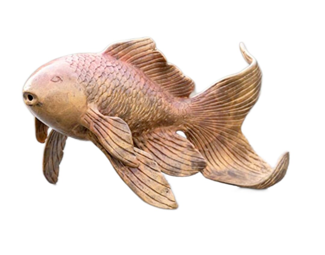 Bronze Goldfish Fountain Garden Statue Garden Decoration Etsy