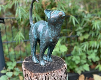 Bronze Squirrel - Garden sculpture - Garden decoration - Office - Garden sculpture - 22x13x24cm