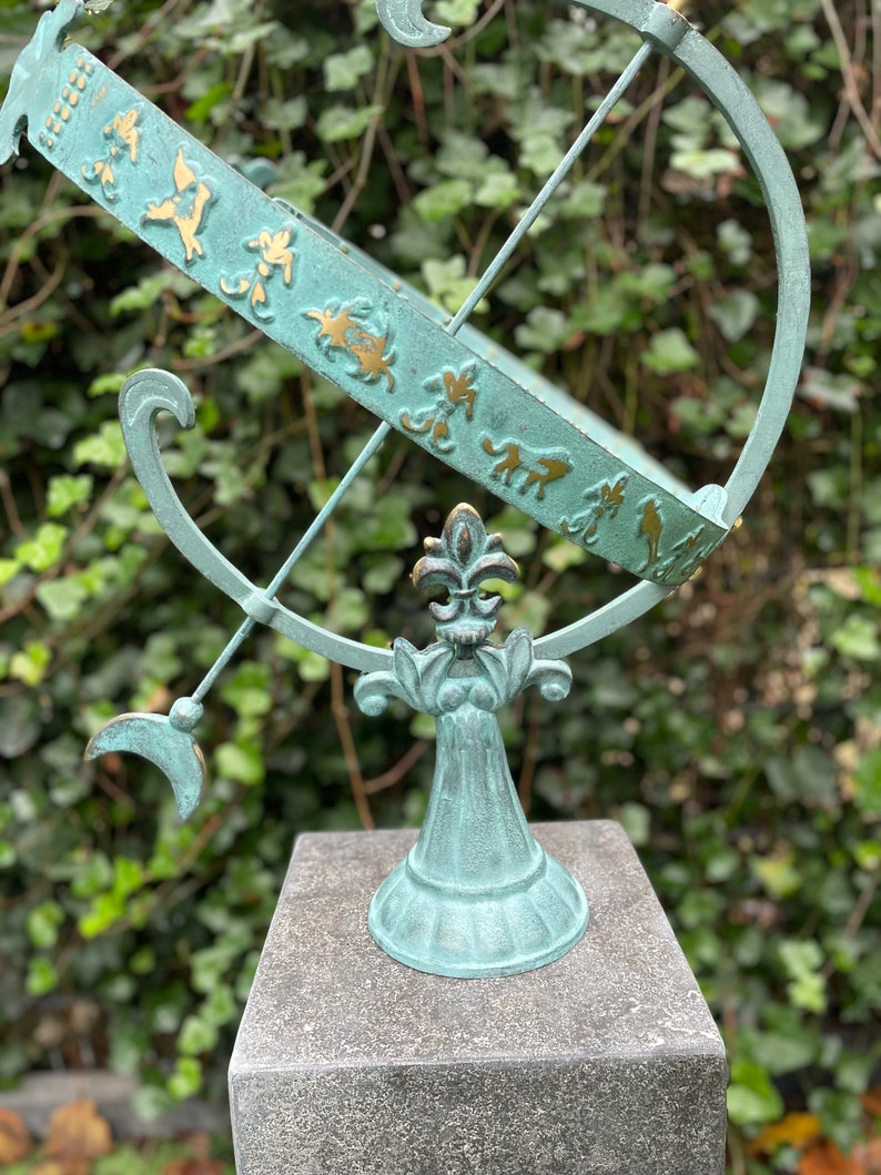 Bronze Sundial Garden Statue Garden Decoration 60x45x50 Etsy