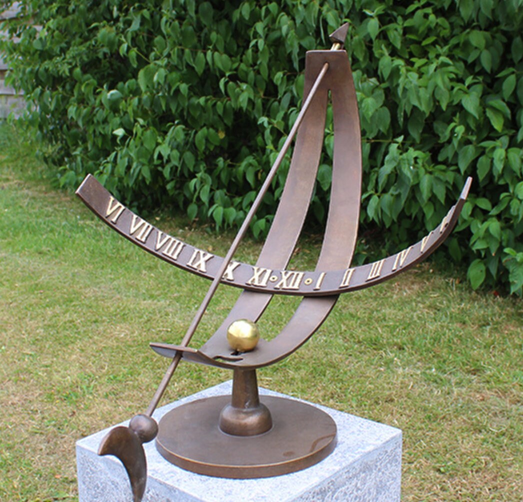 Bronze Sundial Equatorial Garden Statue Garden Decoration Etsy