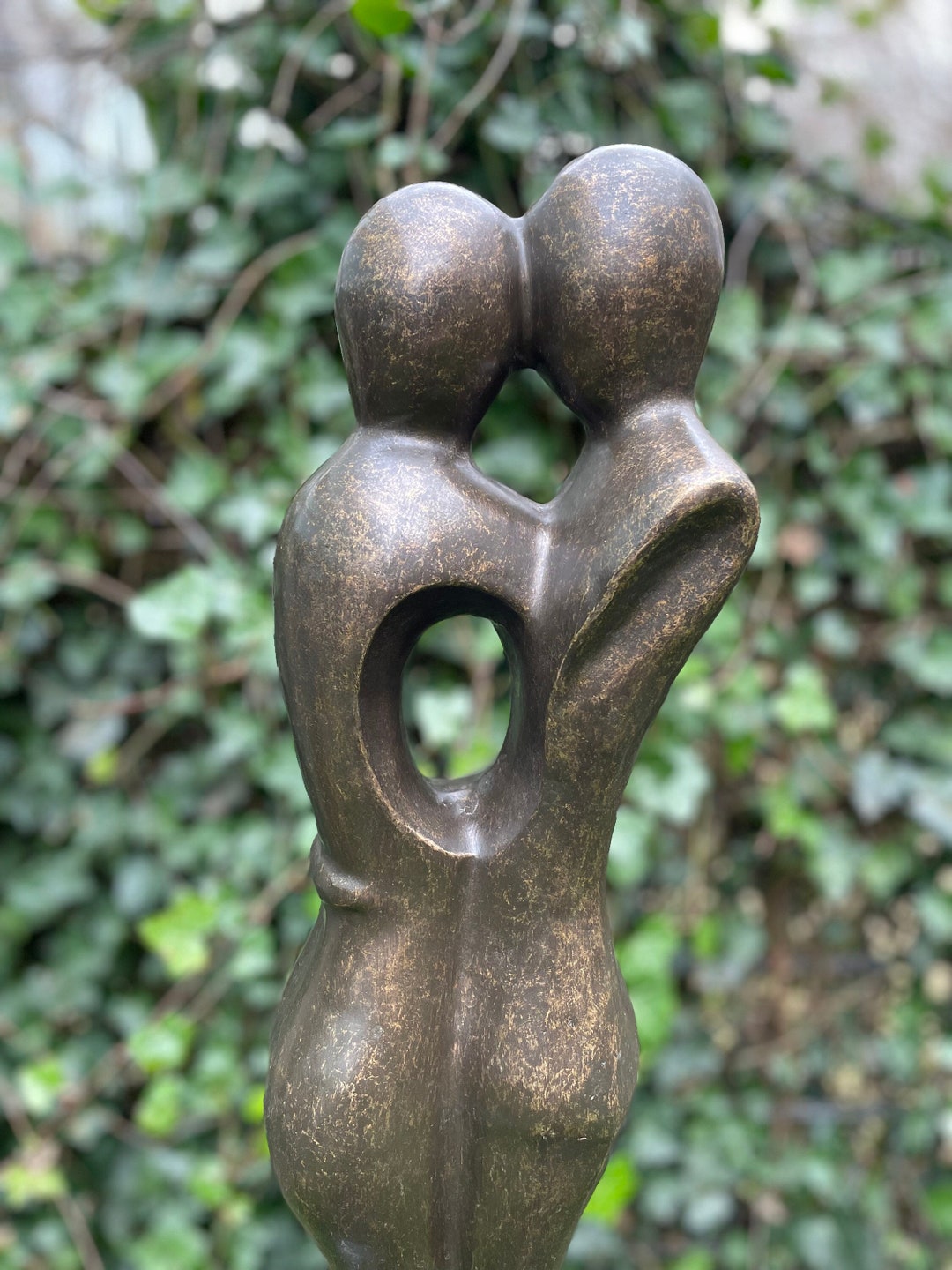 Bronze Love Couple Sculpture Garden Statue Garden Art in Etsy