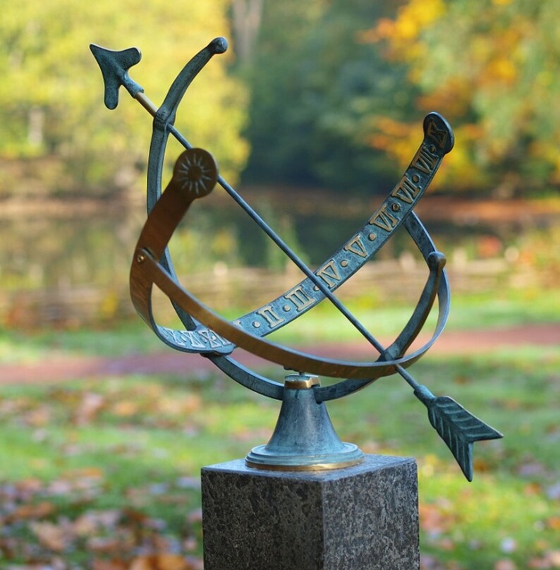 Semicircular Bronze Sundial 35x45x30cm Etsy