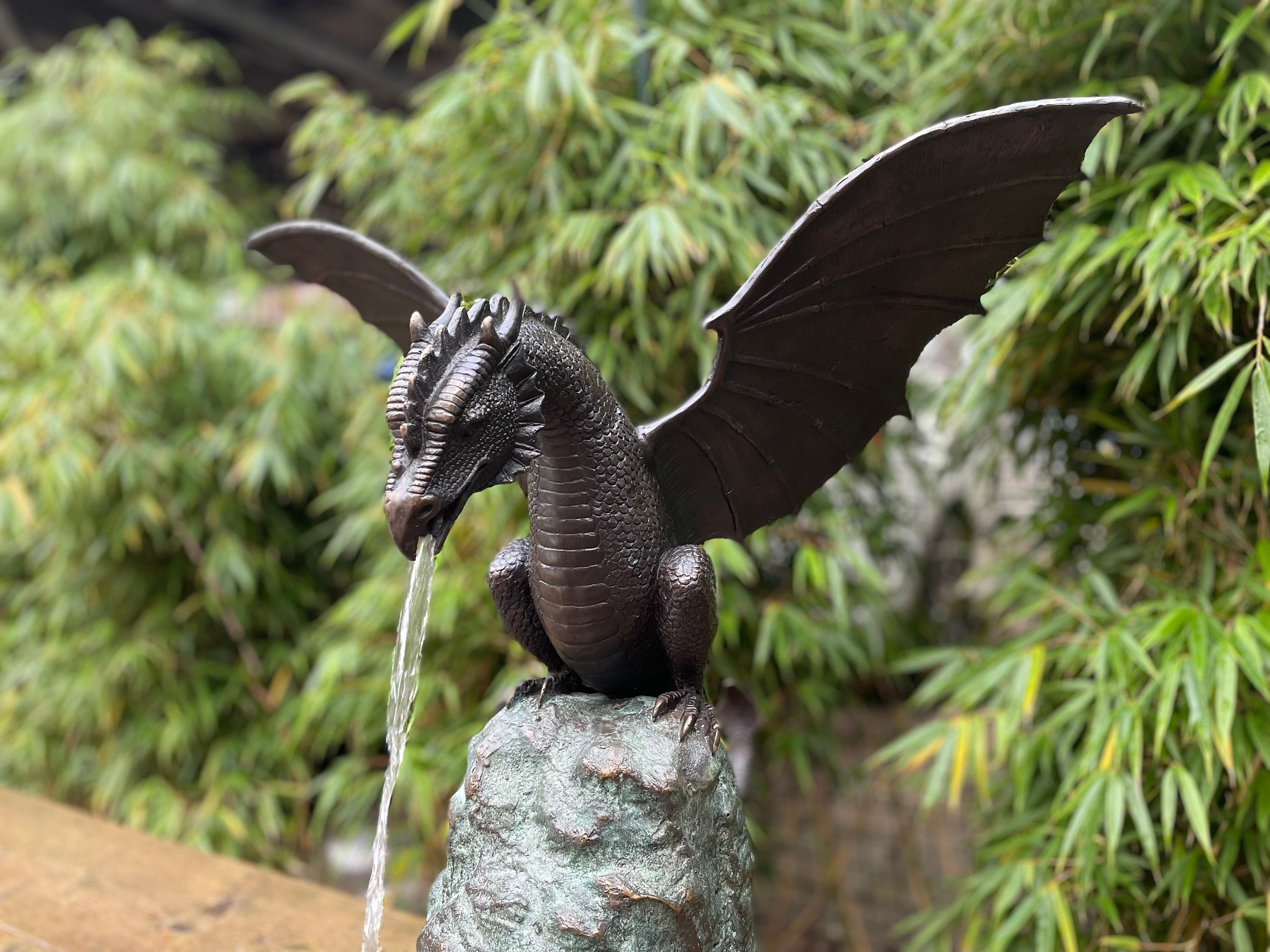 Bronze Dragon Garden Statues Garden Decoration Office Etsy