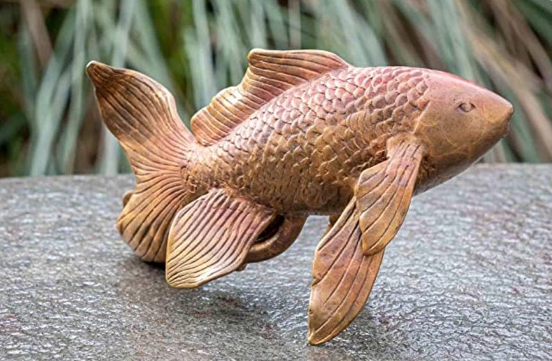 Bronze Goldfish Fountain Garden Statue Garden Decoration Etsy