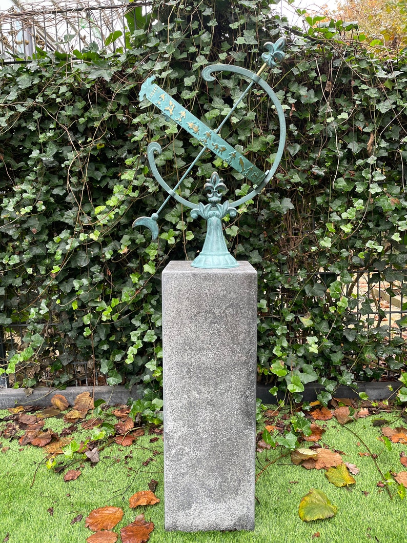 Bronze Sundial Garden Statue Garden Decoration 60x45x50 Etsy