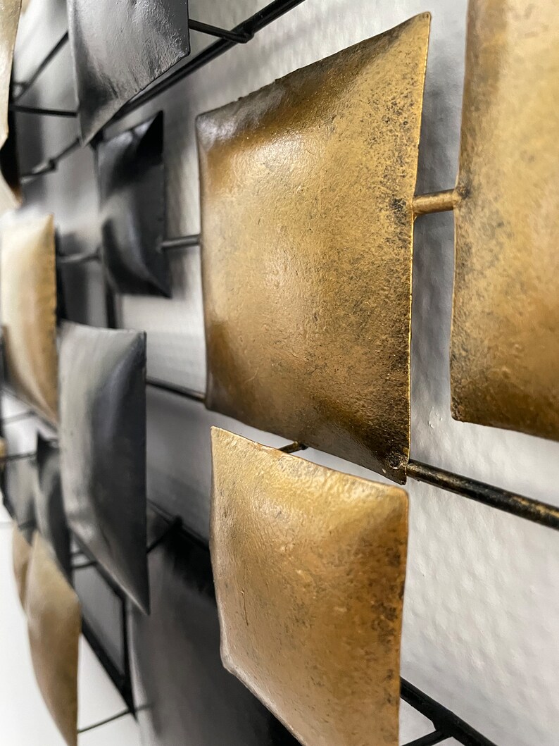 Painting 3D Metal BLACK GOLD DECO 70 X70 Cm Etsy