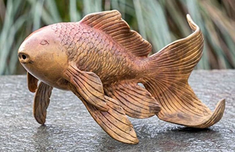 Bronze Goldfish Fountain Garden Statue Garden Decoration Etsy