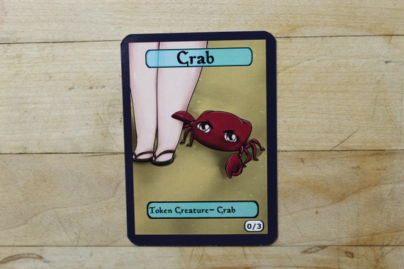 0/3 Crab Token Chibi Singles for Alter Art Proxy in Edh,standard