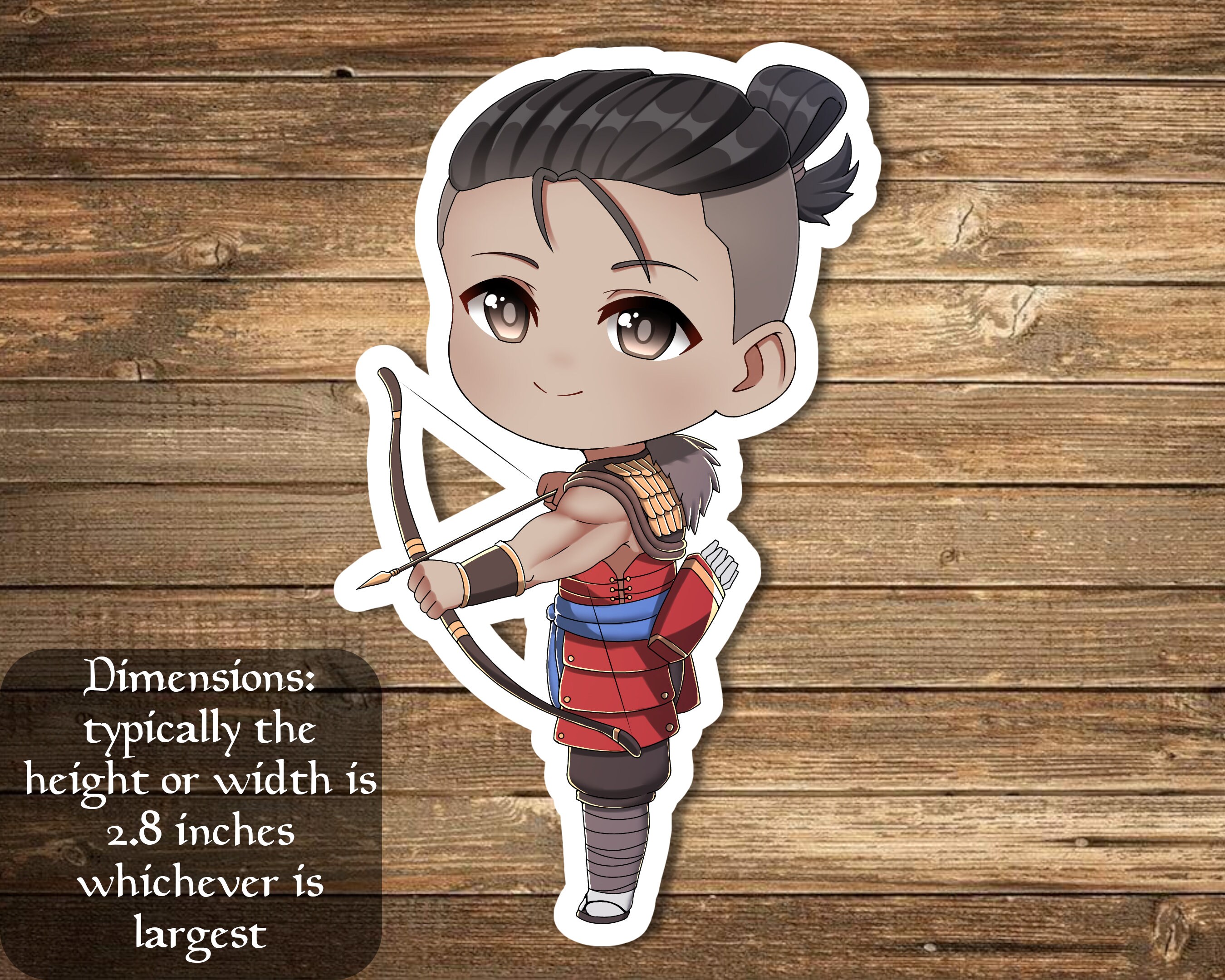 Tor Wauki the Younger sticker Inspired by Magic- perfect for Deck boxes, laptops, journals, planners+ by Mega chibi