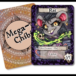 Rat - 1-1 - Lifelink - B Token - Taille standard du TCG pour Magic pour représenter les jetons de votre deck avec style. Embellissez votre champ de bataille
