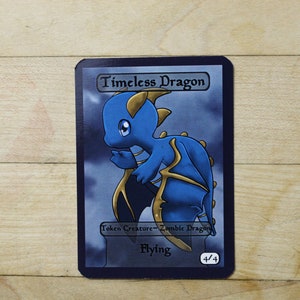 Timeless Dragon token chibi singles para alter art proxy en Edh, estándar, comandante, vintage y moderno