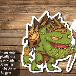 Thrun, the Last Troll sticker Inspired by Magic- perfect for Deck boxes, laptops, journals, planners+ by Mega chibi