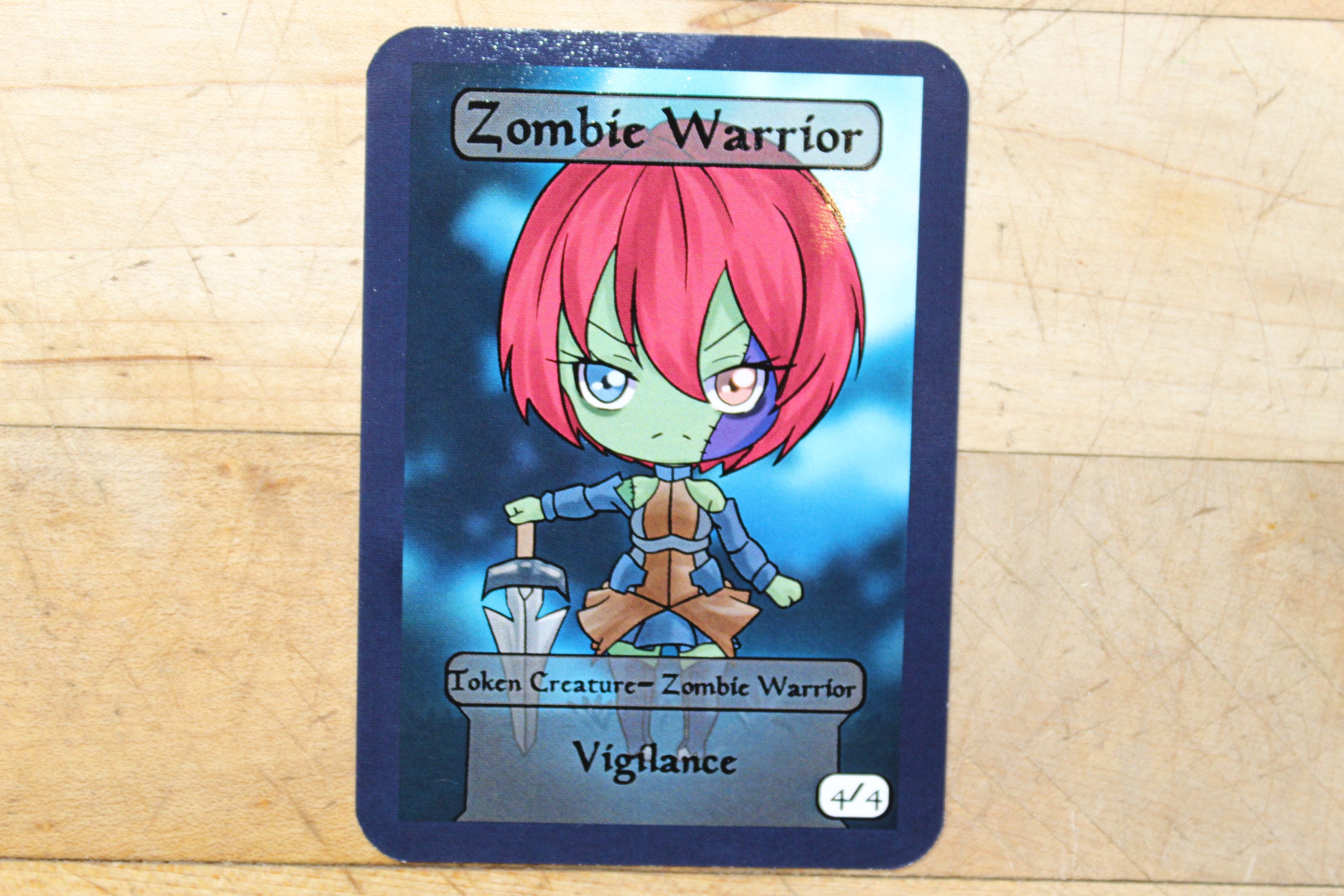 4/4 Zombie Warrior Token Singles Alter Art, Edh,standard