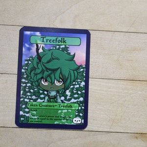 Green */* Treefolk Chibi-Styled singles Tokens Mtg inspired- Perfect for using as creature tokens in game