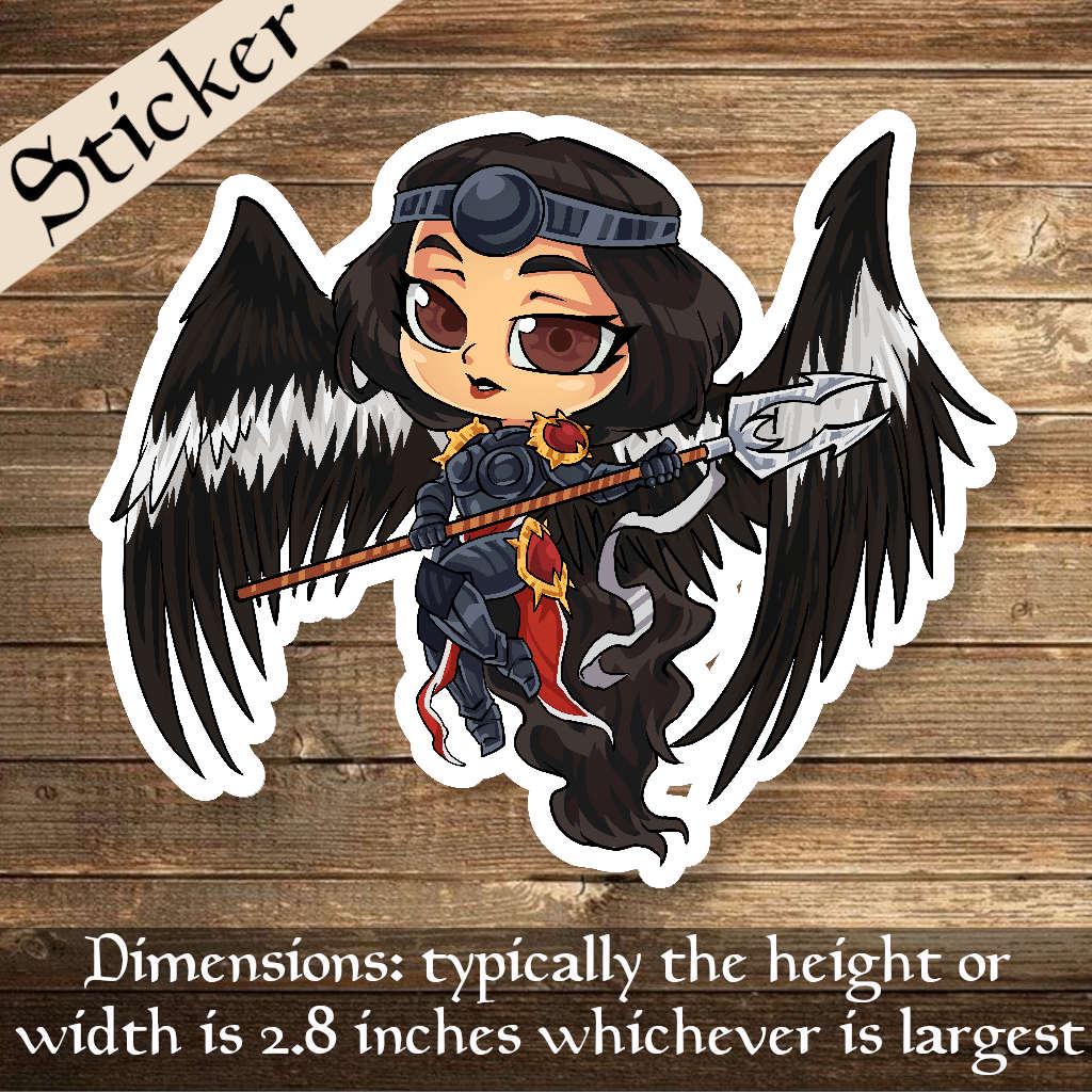 Liesa, Shroud of Dusk 2 Deck Box Sticker- perfect for Deck boxes, laptops, journals, planners+ by Mega chibi