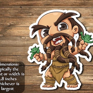 Brion Stoutarm sticker Inspired by Magic- perfect for Deck boxes, laptops, journals, planners+ by Mega chibi