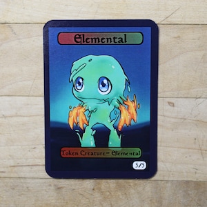 5/5 Elemental Token Chibi Singles für alter art proxy in Edh,standard,commander,vintage,and modern