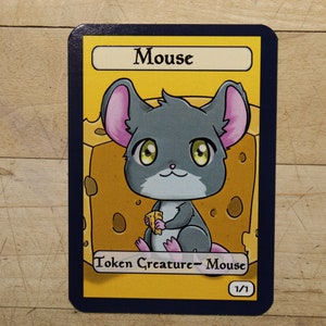 1/1 mouse Token singles for  alter art, Edh,standard,commander,vintage,and modern-cute af-mega chibi