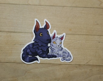 Chibi Rin and Seri, Inseparable sticker Inspired by Magic the Gathering- perfect for Deck boxes, laptops, journals, planners+ by Mega chibi