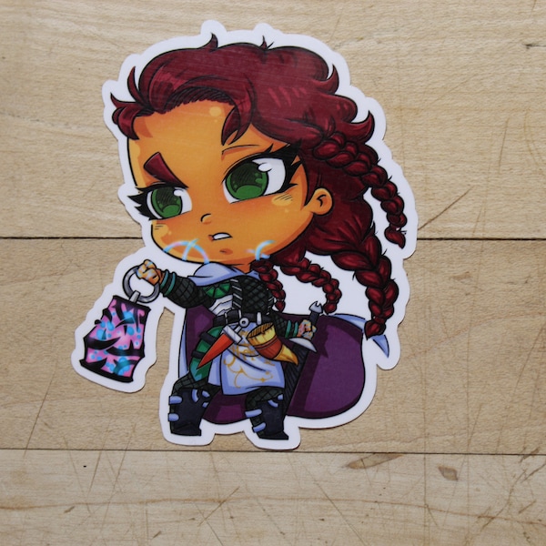 Chibi Tergrid Sticker for Deck boxes,  s, laptops, journals, planners and much more! Original art inspired by  -Mega chibi cute af