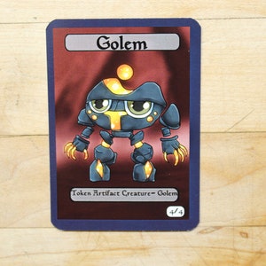 4/4 golem token chibi singles for  alter art proxy in Edh,standard,commander,vintage,and modern