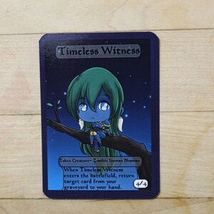 Timeless Witness token chibi singles para alter art proxy en Edh, estándar, comandante, vintage y moderno