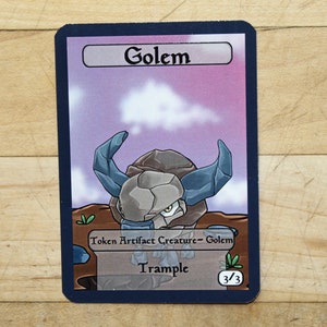 Golem token chibi singles for  alter art proxy in Edh,standard,commander,vintage,and modern