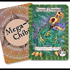 Dinosaure champignon - XnX - Jeton créature G - Taille standard du TCG pour Magic pour représenter vos jetons de deck avec style. Embellissez votre champ de bataille