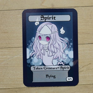 Spirit 1/1 flying Chibi-Styled singles Tokens for  proxy in Edh,standard,commander,vintage,and modern