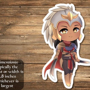 Licia, Sanguine Tribune- Decals perfect for Deck boxes,  s, laptops, journals, planners+ by Mega Chibi