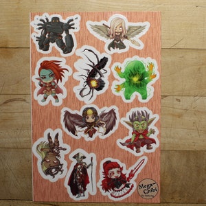 Al legends pack #1- kiss cut  -your favorite commanders from  by Mega chibi the gathering- Magic stickers for decals