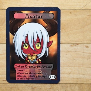 Avatar token chibi singles for  alter art proxy in Edh,standard,commander,vintage,and modern
