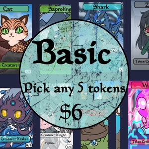Chibi Mtg Pick any 5 creature tokens, emblems, or lands- super adorable and tcg standard quality and magic size. Mega Chibi the