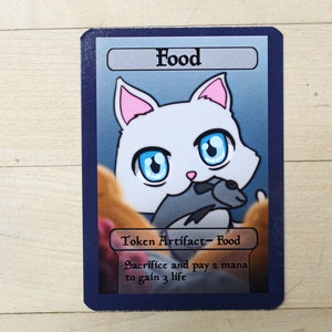 Food Token Singles alteram arte, Edh, padrão, comandante, vintage e moderno-fofo af-mega chibi