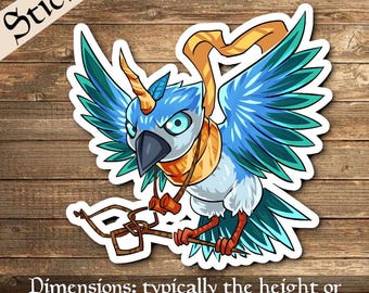 Kastral, the Windcrested sticker- perfect for Deck boxes, laptops, journals, planners+ by Mega chibi