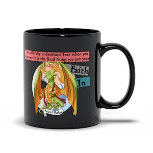 Chibi Nicol Bolas Mtg Inspired Black Mugs, Perfect Gift For Fans Of Magic The Gathering And Unique Design That Anyone Will Surly Love!