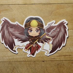 Chibi Angel Liesa sticker Inspired by Magic the Gathering- Decals perfect for Deck boxes, laptops, journals, planners+ by Mega chibi