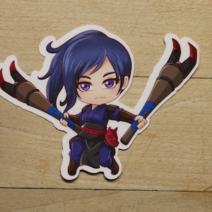 Yuriko, the Tiger&#39;s Shadow sticker Inspired by Magic the - Decals perfect for Deck boxes,  s, laptops, journals, planners+ by Mega chibi