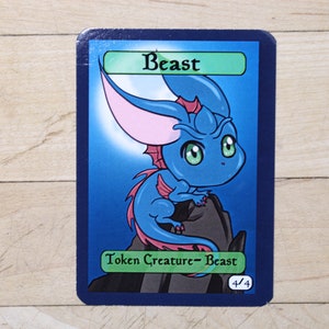 Beast Chibi-Styled Singles Token "M-21" Mtg inspiriert- Perfekt für die Verwendung als Kreatur Token im Spiel