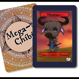 Minotaurus- 2/3 Singles für alter art, Edh,standard,commander,vintage,and modern-cute af-mega chibi