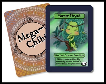 Forest Dryad 1-1 singles for  alter art, Edh,standard,commander,vintage,and modern-cute af-mega chibi