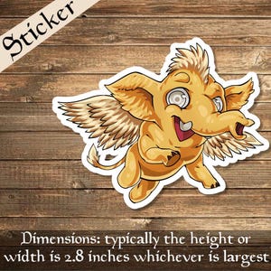 Lulu, Loyal Hollyphant Deck Box Sticker- perfect for Deck boxes, laptops, journals, planners+ by Mega chibi