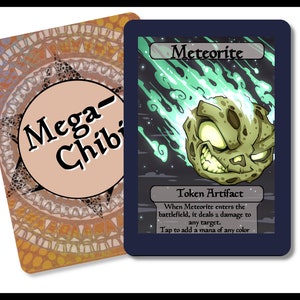 Météorite - Jeton de créature - Taille standard du JCC pour Magic pour représenter les jetons de votre deck avec style. Embellissez votre champ de bataille