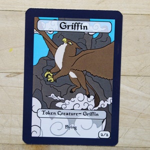 2/2 Griffin Chibi-Styled Tokens &quot;M-21&quot; Mtg inspirados- Perfecto para usar como tokens de criaturas en el juego