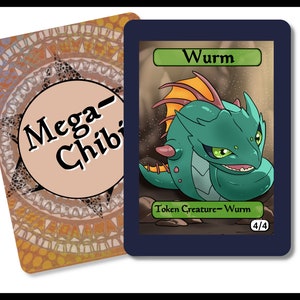 Wurm 4-4 for  alter art, Edh,standard,commander,vintage,and modern-cute af-mega chibi