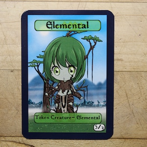 5/3 elementare Token Singles für alter art, Edh,standard,commander,vintage,and modern-cute af-mega chibi