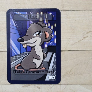 1/1 rat Token singles for  alter art, Edh,standard,commander,vintage,and modern-cute af-mega chibi